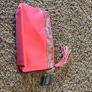 Ulta Beauty Coral Cosmetic Bag with Tassel